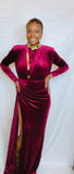 Zena Burgundy Gown