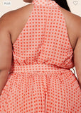 Peachy Polka-Dot Dress