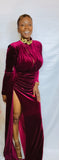 Zena Burgundy Gown