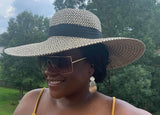 Tan and Black Sun Hat